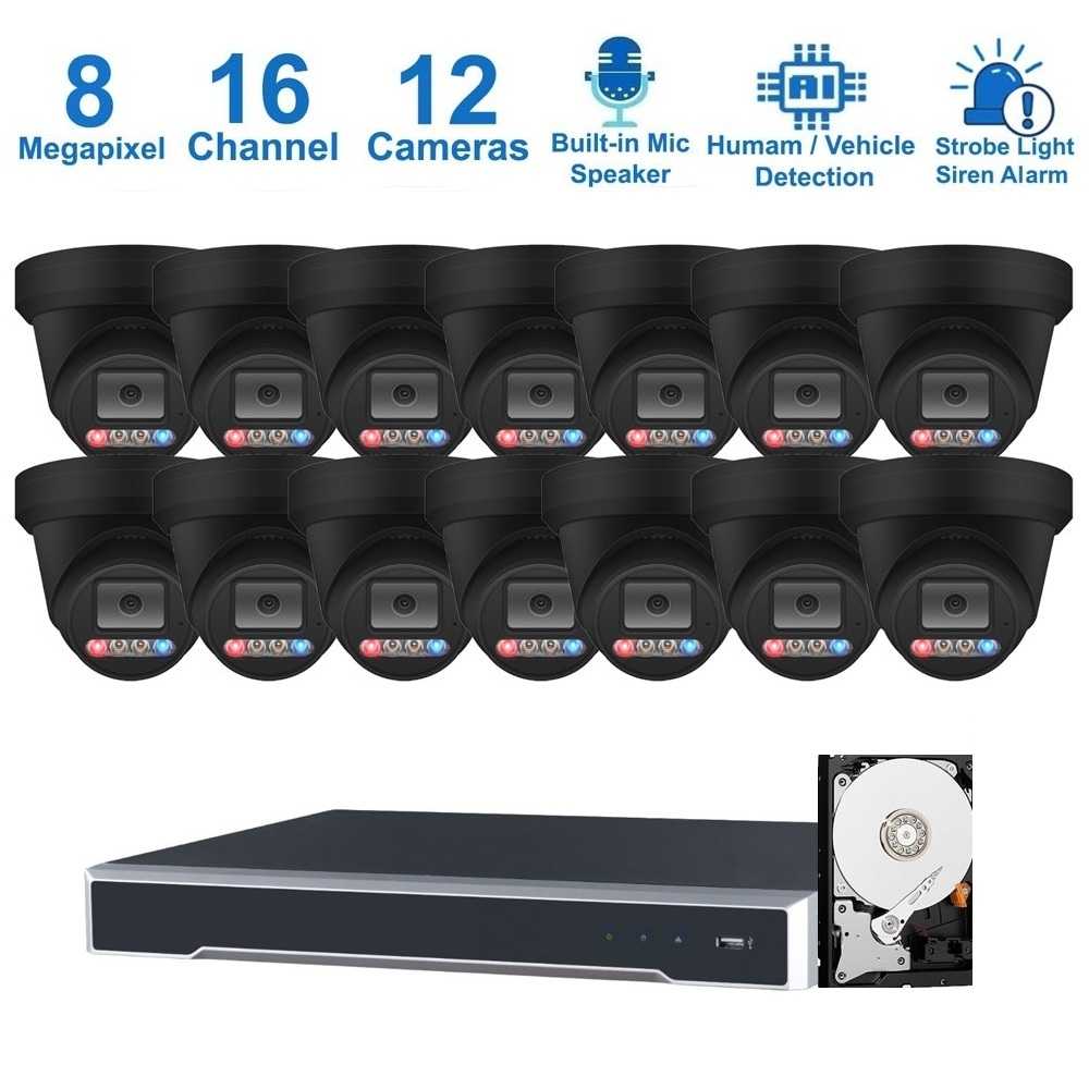 Security Camera System. 4K IP camera