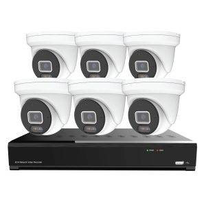 PA-83862 (CTVISION 4K 8ch A.I. NVR + 6 x 8MP A.I. Active Deterrence Color Night-Vision Turret Camera + 2TB HDD)