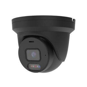 IP-4388F28B (8MP A.I. Active Deterrence Color Night-Vision Outdoor/Indoor Turret IP Camera, 2-way Audio - Black)