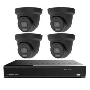 PA-53441B (CTVISION 4ch 5MP / 1TB HDD full-color turret camera + AI function/two way audio) Black