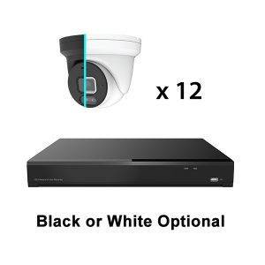 PA-8316124 (CTVISION A series 4K 8ch A.I. NVR + 12 x 8MP A.I. Active Deterrence Color Night-Vision Turret Camera + 4TB HDD)