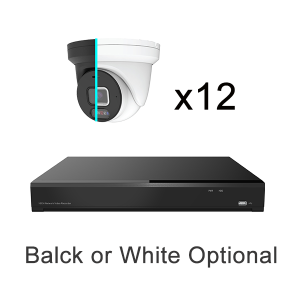 PU-8316124 : Dual-Light Active Spotlight AI Kit (CTvision 16 Channel PoE 4K NVR+8MP Turret Full-Color Camera x 12+4TB HDD)