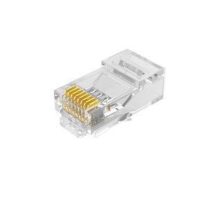 RJ-45U06 (RJ45 Plugs for CAT.5e / CAT.6 -100 Pack) Gold plating on pins