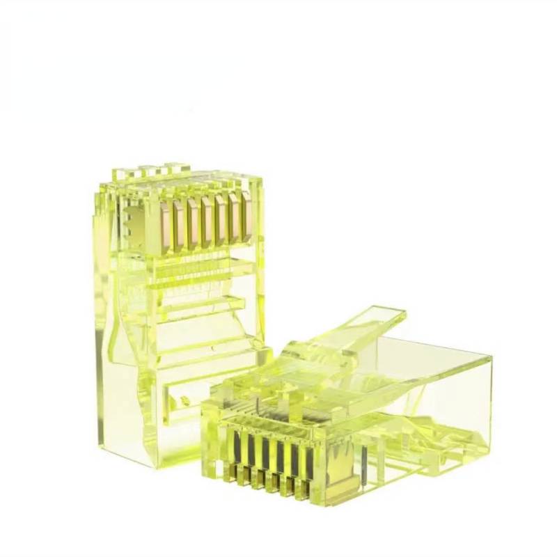 RJ-45U06PT (RJ45 8P8C Pass-Through Ethernet Connector Plug Gold Plated -100 Pack) - Image 2