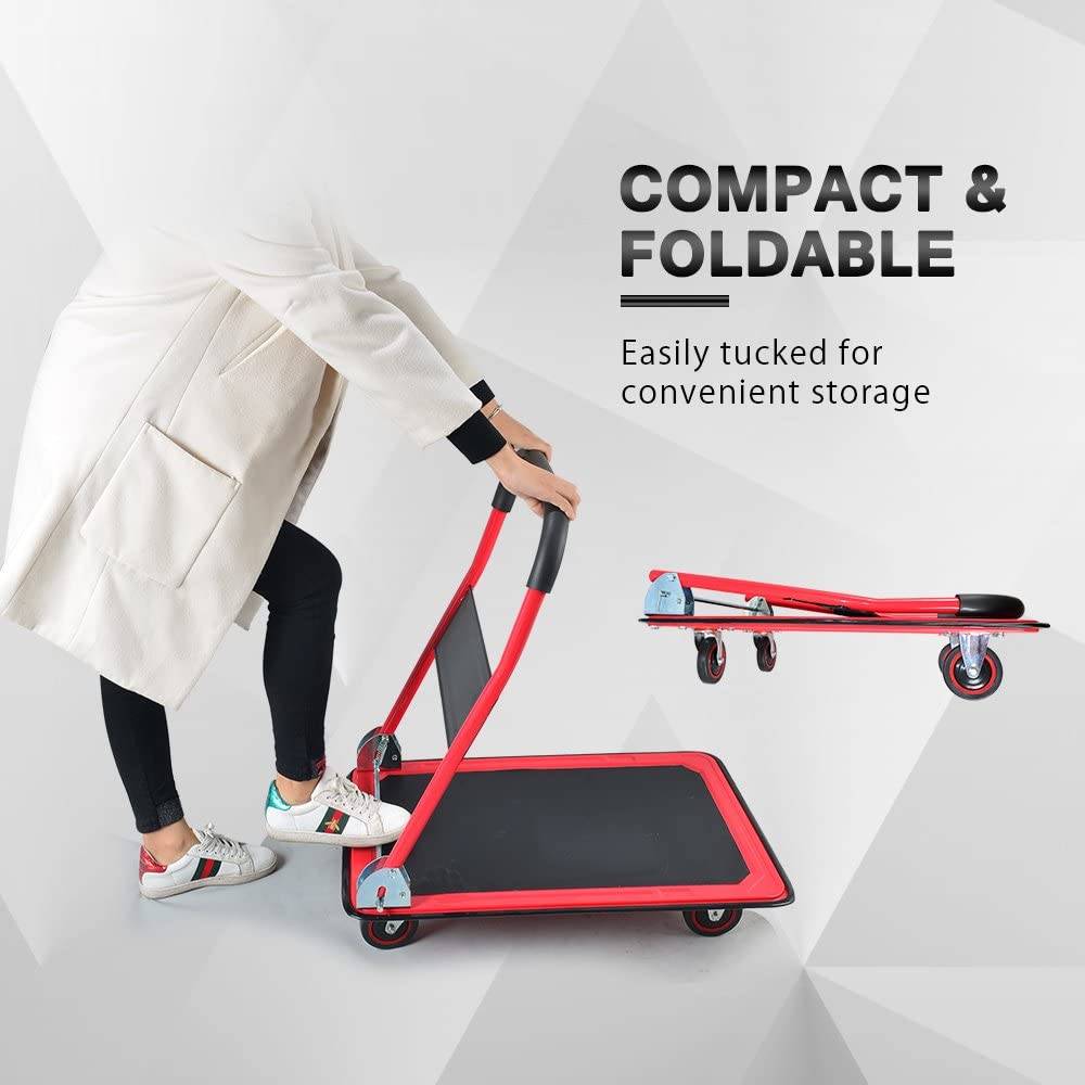 Platform Dolly 330Lbs/150Kg Red - Image 2