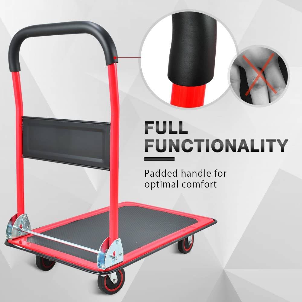 Platform Dolly 330Lbs/150Kg Red - Image 3